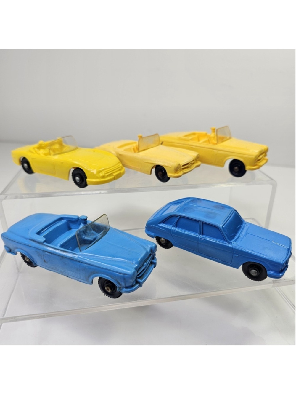 Vintage Tomte Lærdal Stavanger Norway Plastic Toy Cars Lot 5pc Convertible Sedan
